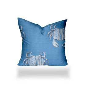 CRABBY Indoor/Outdoor Soft Royal Pillow, Sewn Closed, 14x14