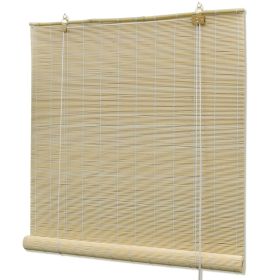 Natural Bamboo Roller Blinds 39.4"x63"