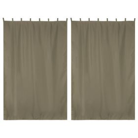 2 pcs W54xL84in Outdoor Patio Curtain/Coffee Liqueur