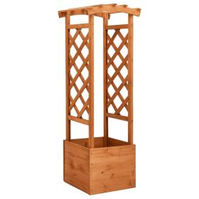 Trellis Planter with Arch 19.3"x15.4"x51.2" Firwood