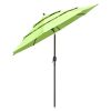 9Ft 3-Tiers Patio Umbrella Fruit Green