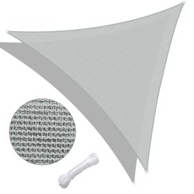 25' x 25' x 25' Triangle Sun Shade Sail/ Cload Gray