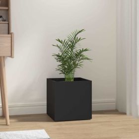 Planter Box Black 15.7"x15.7"x15.7" Engineered Wood