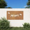 Patio Wall Decoration 41.3"x21.7" Corten Steel Bird Design