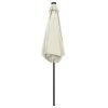 Parasol with LED Lights and Aluminum Pole 106.3" Sand White