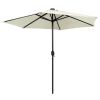 Parasol with LED Lights and Aluminum Pole 106.3" Sand White