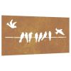 Patio Wall Decoration 41.3"x21.7" Corten Steel Bird Design