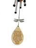 Dragonfly "Amazing Grace" Memorial Silver Large 28 inch Wind Chime by Weathered Raindrop