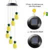 GANGES SA Solar Color Changing Wind Chime Hanging Lamp; Pineapples; Led Wind Chime Light; Festive Decoration For Courtyard; Garden And Patio