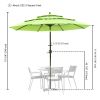 9Ft 3-Tiers Patio Umbrella Fruit Green