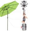 9Ft 3-Tiers Patio Umbrella Fruit Green