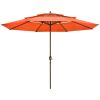 11Ft 3-Tiers Patio Umbrella Orange