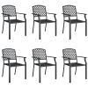 7 Piece Patio Dining Set Anthracite Steel