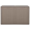 Patio Storage Box 47.6 gal Brown PP Rattan