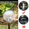 Garden Solar Lights Outdoor Moon Crackle Stake Metal Lights Courtyard