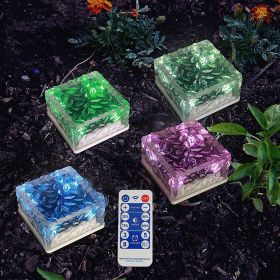 Solar Ice Cube Buried Lights Landscape Path Decoration (Option: Colorful remote control-Large)