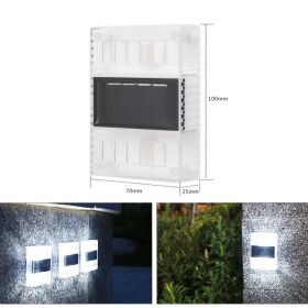 Solar Small Night Outdoor Garden Wall Light Decorative Courtyard (Option: Transparency-White light)