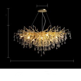 Postmodern Light Luxury Chandelier Water Drop Crystal Lamp Atmosphere (Option: L120-No light source)