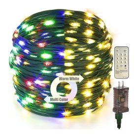 110Ft 300 LED 9 Modes Color Changing Waterproof Outdoor Christmas String Lights (Option: Cool White Multicolor)