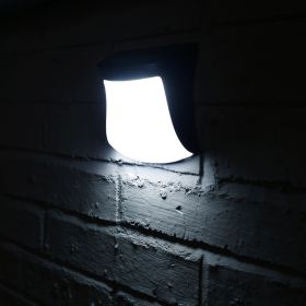 4pcs Solar Lamp Fence Wall Lamp Outdoor Waterproof Home Decoration Lighting Garden Wall Lamp (Option: White light-4pcs)