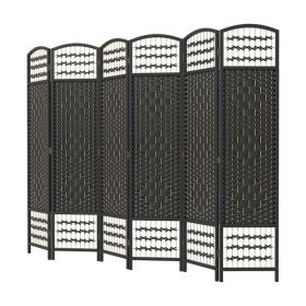 Folding Room Divider Portable Privacy Screen Room Partition (Color: Black, Type: Style B)