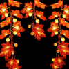 Maple Leaves String Lights with Pumpkin Maple String Lights