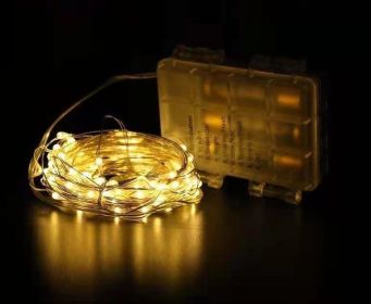 Three A Battery Box Type Copper Wire String Light (Option: Warm white-USB)