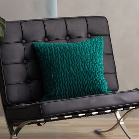 Solid Color Netherlands Velvet Solid Geometry Sofa And Bedside Pillow Cover (Option: Dark Green-45x 45cm 500g Core)